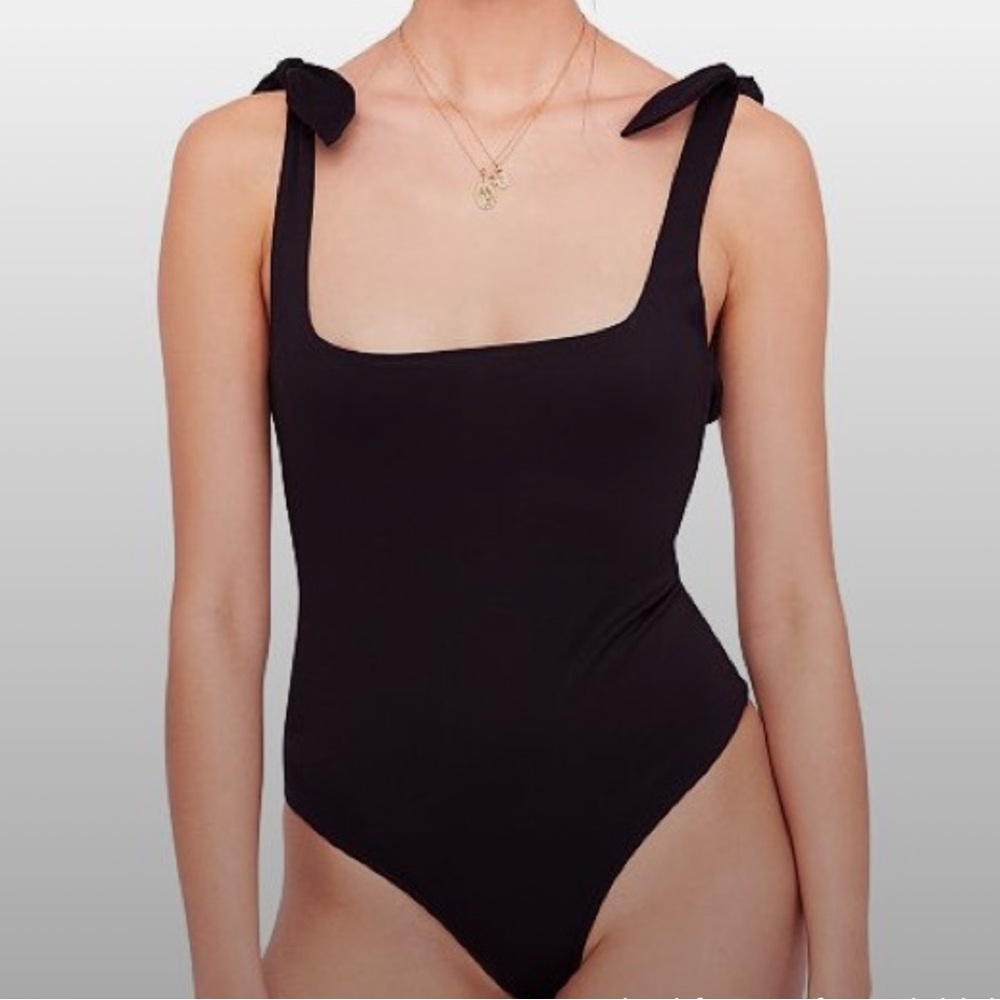 Free People Large Bodysuit with Tie Shoulders